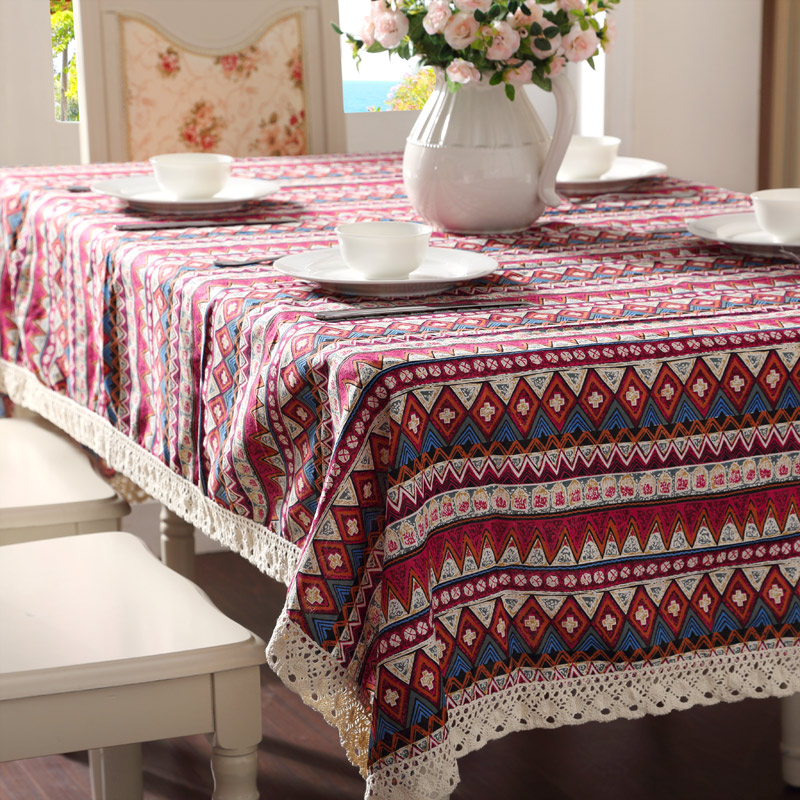 5折 波西米亚欧式 棉麻桌布 现代餐桌布 茶几布台布盖布