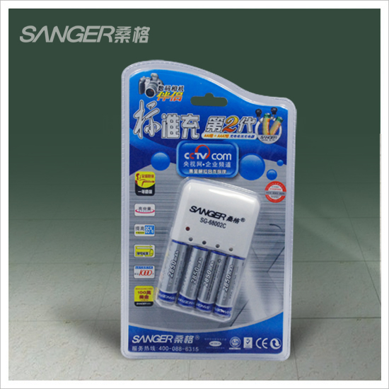 桑格 2850AA充电电池 数码相机电池 2850mAh 镍氢5号充电电池四节