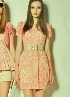 布2013夏装，1同专柜正品，碎花气质收腰百搭连衣裙