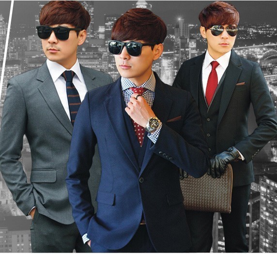 【2013韩版】厂价直销修身男式西装时尚休闲套装 西服套装 可定做
