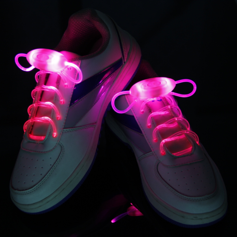 发光鞋带夜光七彩led闪光夜跑鞋带灯圆运动荧光鞋扣溜冰闪烁鞋带