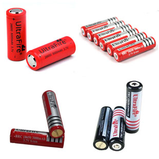 18650锂电池LED 强光手电筒保护板电池 可充电正品大容量3节包邮