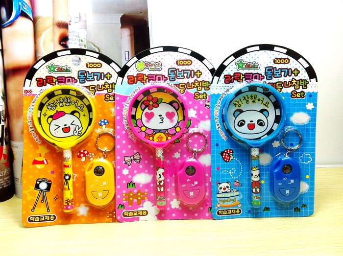 韩版卡通儿童放大镜套装 学生玩具带指南针 幼儿园儿童礼物批发