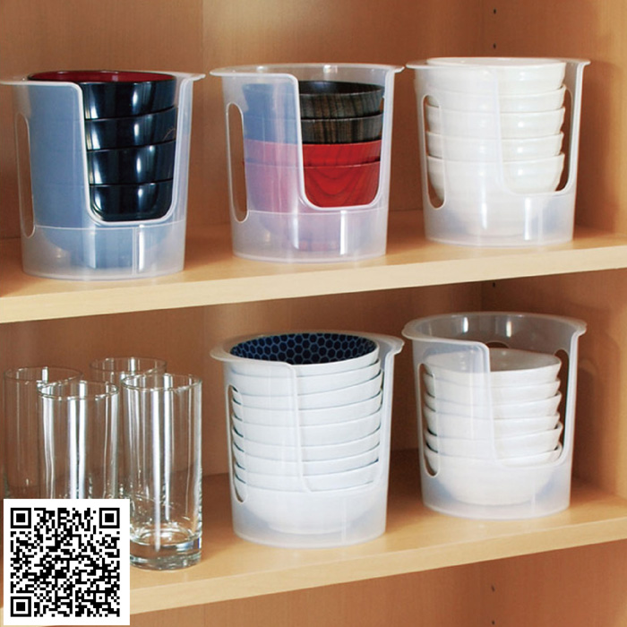 日本进口碗碟架沥水架 厨房创意放碗架 塑料收纳架橱柜置物架碗架