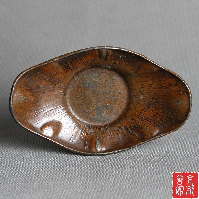日本老茶托　茶具回流老铁壶纯银壶茶具茶道具　杯托杯垫手工纯铜