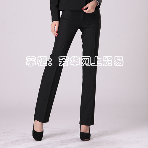 G2000西裤 新款 女士/暗竖纹 黑色 时尚修身免烫 商务女装西裤