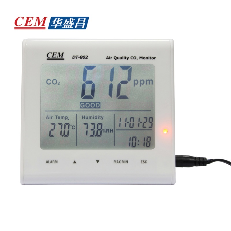 CEM华盛昌二氧化碳检测仪温湿度检测室内空气质量检测仪DT-802