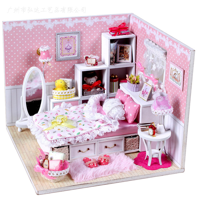 DIY小屋拼装天使之梦 建筑组装过家家小房子场景模型 儿童玩具