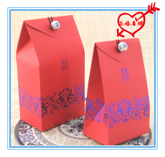 中国风系列 精致青花瓷喜糖盒个性喜糖盒创意婚庆用品 喜糖盒子