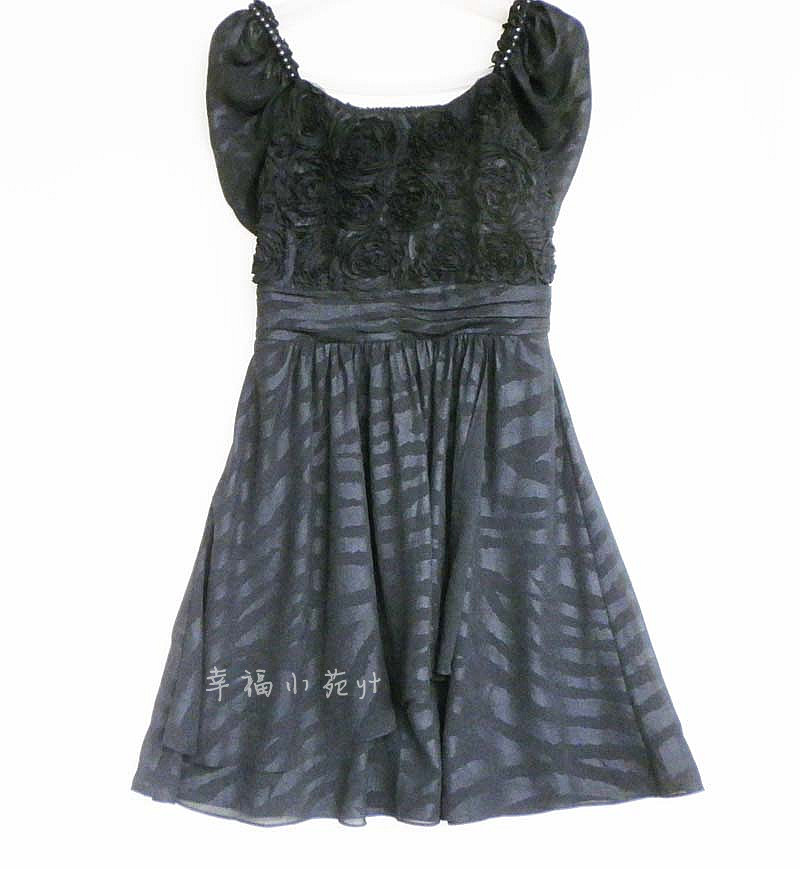 2013夏装，B/UT/布//同女装专柜正品,黑色花朵修身性感连衣裙