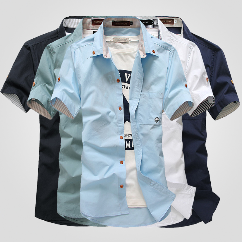 2015夏装爆款时尚小蘑菇衬衫青少年韩版修身男衬衫 学生衬衣潮
