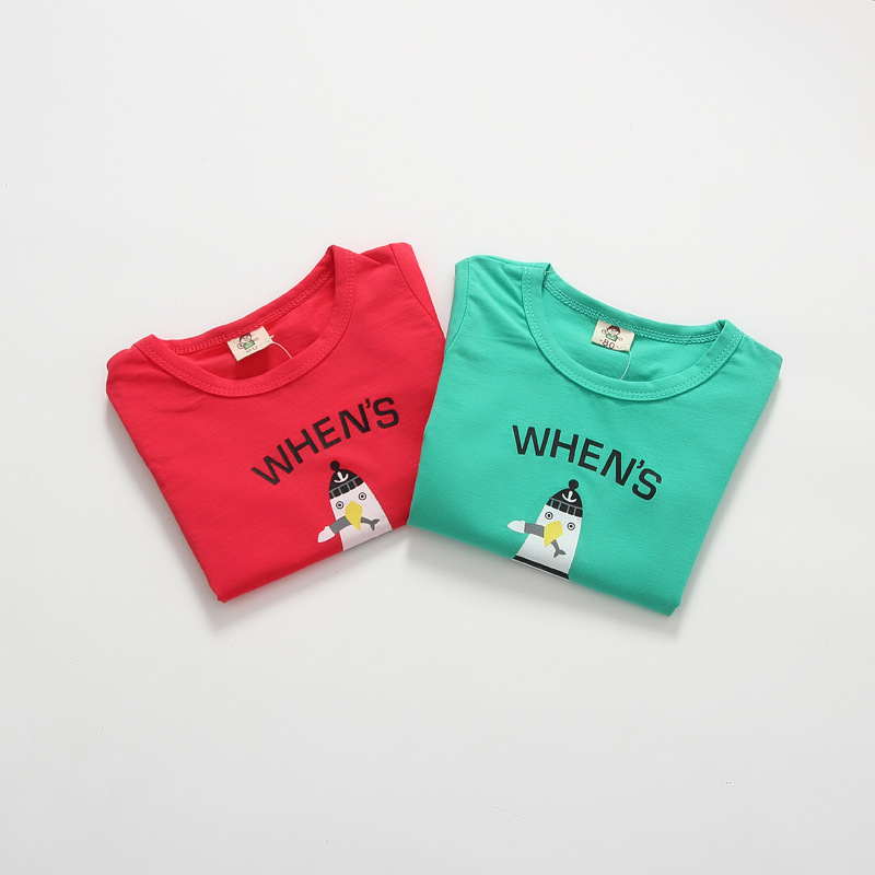 2015新款宝宝男童女童长袖T恤0-1-2-3岁