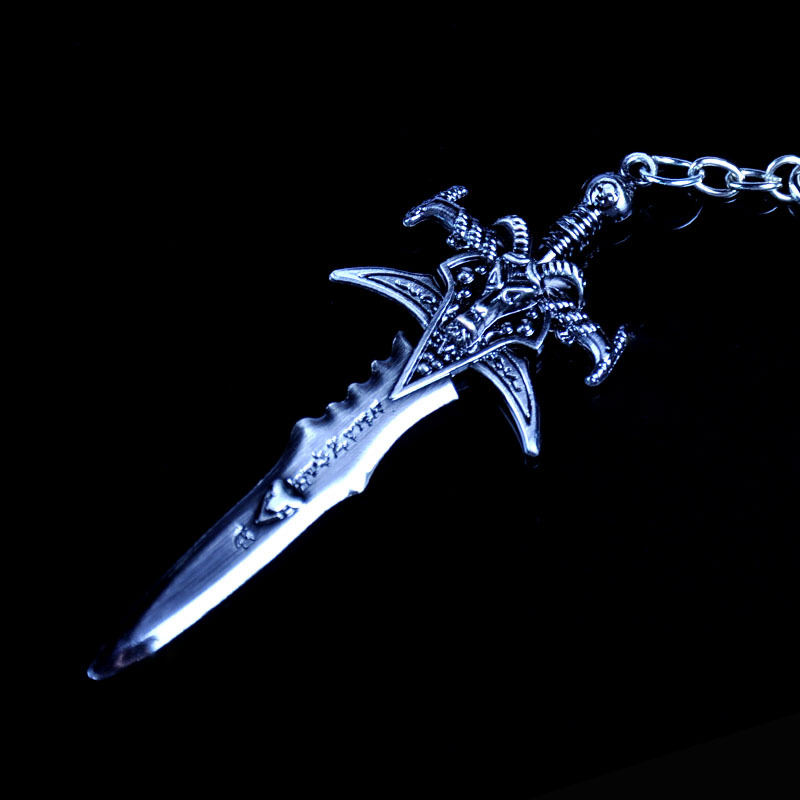 魔兽世界部落联盟霜之哀伤周边武器模型钥匙扣纯金属挂件礼品包邮