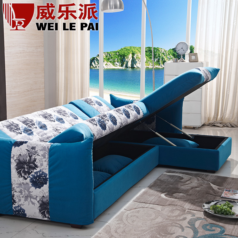 小户型沙发床可折叠 多功能储物沙发床1.8 可拆洗沙发床 两用双人