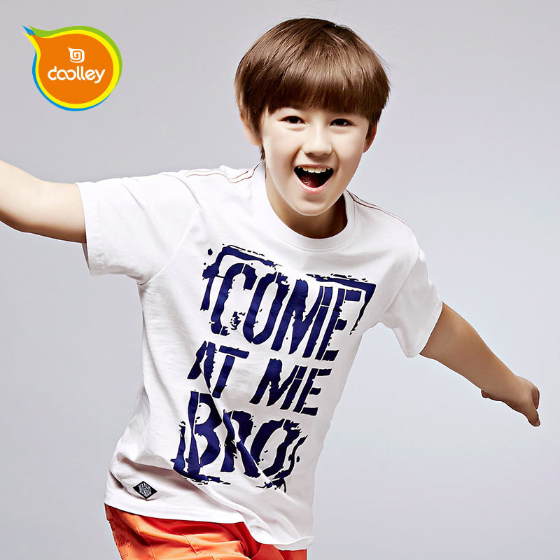 8男童半袖2015新款10夏季12-14岁中大童体恤衫学生少年T恤韩版潮