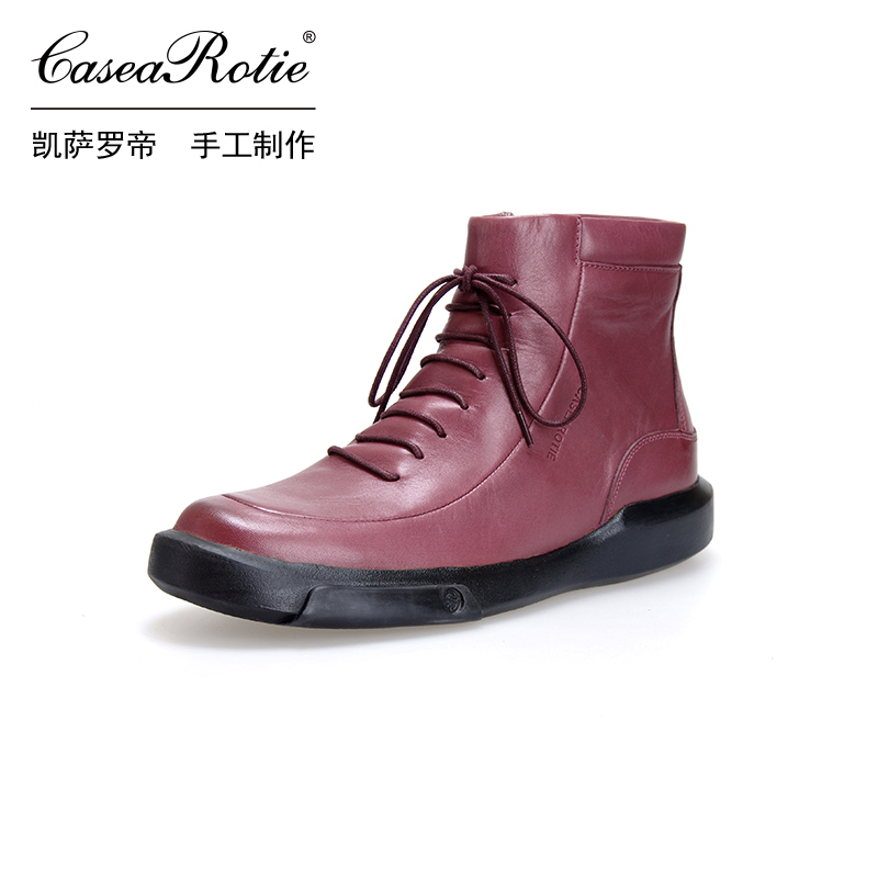 意大利凯萨罗帝手工真皮气质优雅耐磨橡胶底时装靴女靴DY1501-11