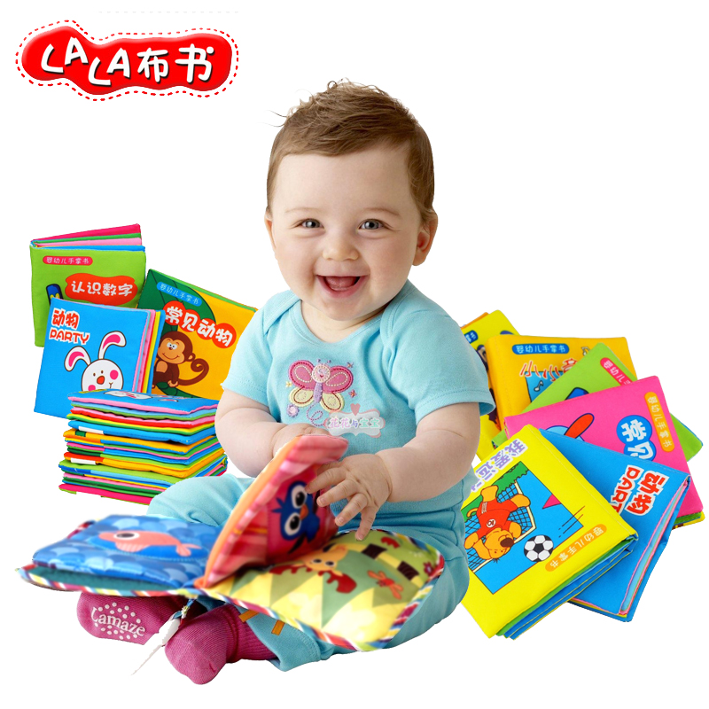 lalababy拉拉布书婴幼儿宝宝布书手掌书早教0-1-3岁响纸益智玩具