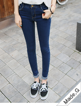 2015新款水洗牛仔裤女韩版修身弹力显瘦女士时尚学生铅笔小脚长裤