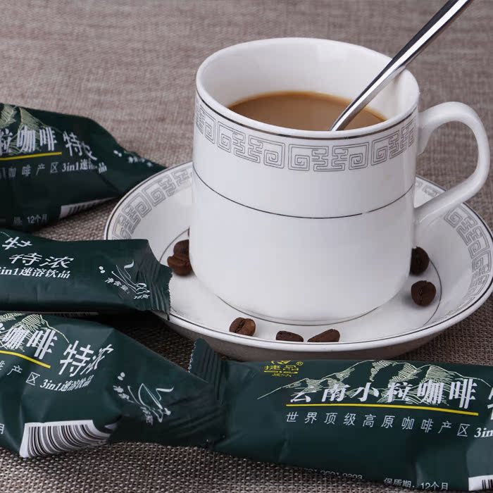 捷品 特浓咖啡袋装条装三合一速溶咖啡粉云南特产 384g每袋24条