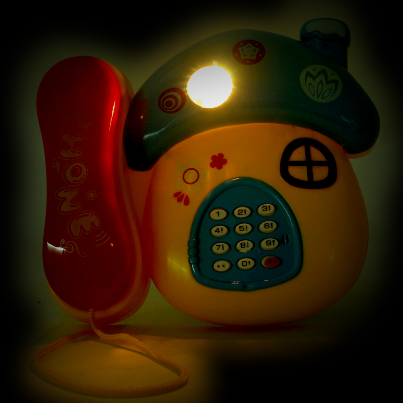 儿童玩具电话机 蘑菇智能早教音乐6-12个月带灯卡通益智宝宝玩具