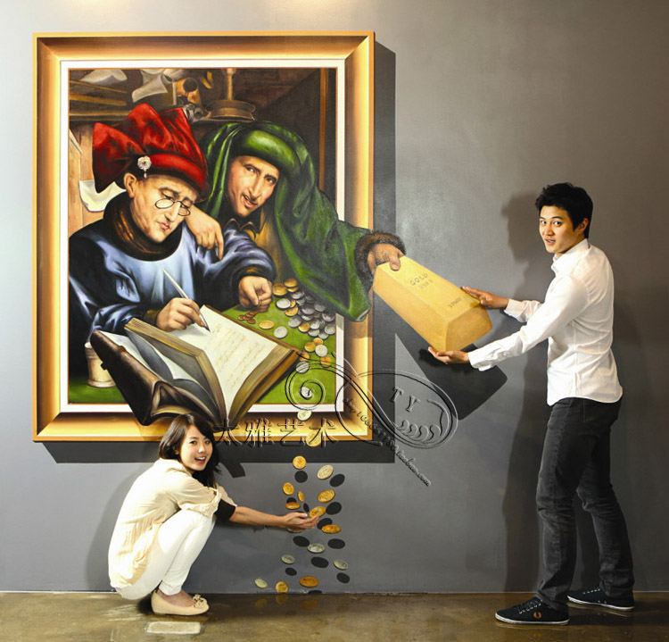 春节喜庆3D画展壁画地画地贴设计制作订做 手绘 喷绘 源文件可售