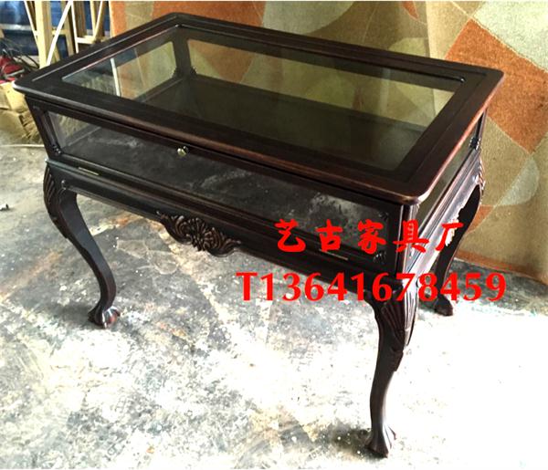老上海民国玻璃柜 西洋古典兽爪展示桌 珠宝柜 复古高端家具定制