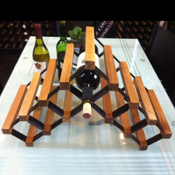 实木红酒架 创意红酒展示架 塔形红酒架 波多7瓶装酒架