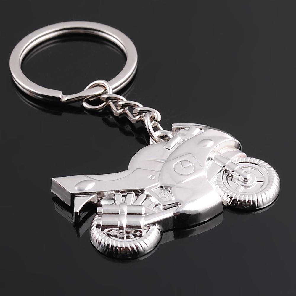 厂家创意个性金属钥匙扣男款平面摩托车钥匙扣 包邮