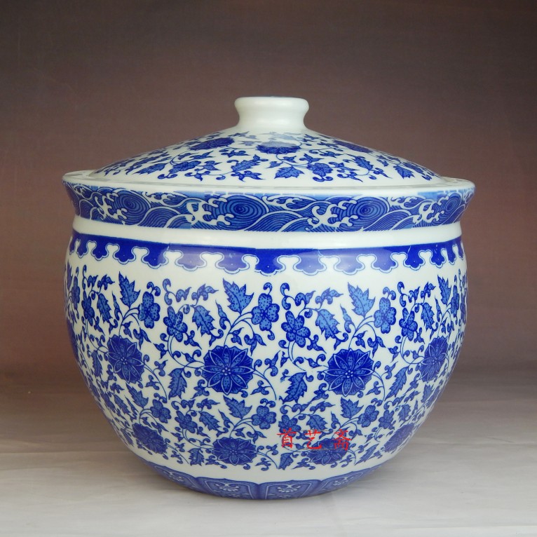 景德镇陶瓷器 青花瓷10斤20斤米缸米桶 茶叶罐缸 糖果零食干货罐