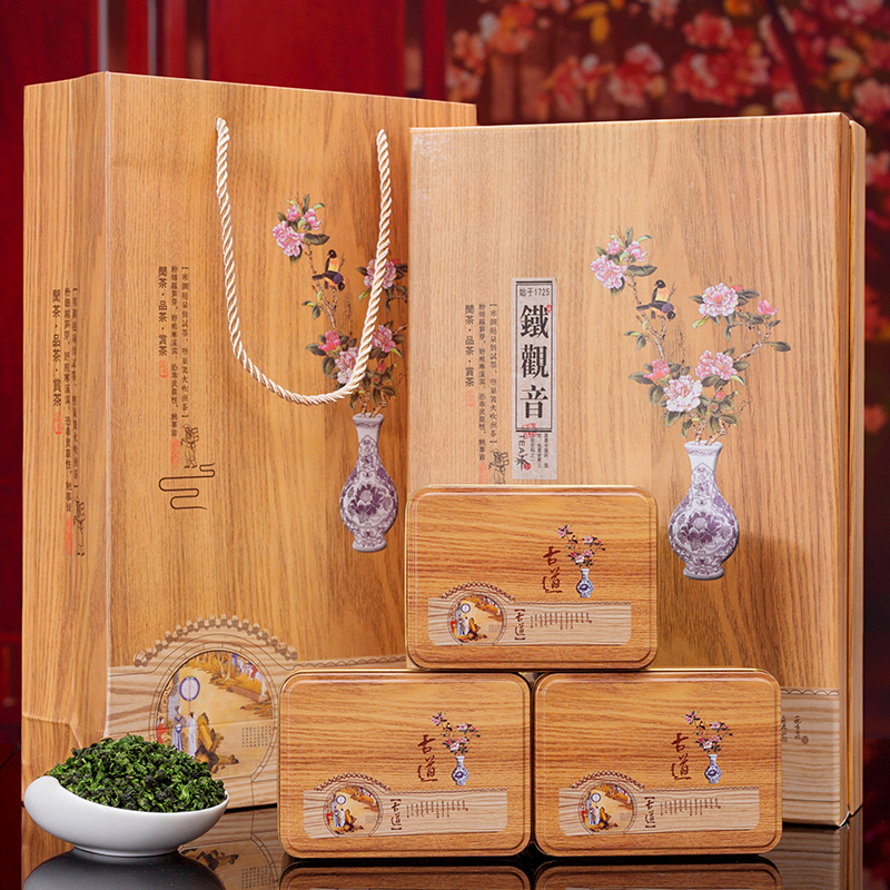 新茶铁观音特级浓香型安溪铁观音乌龙茶1725木纹礼盒茶叶批 发250