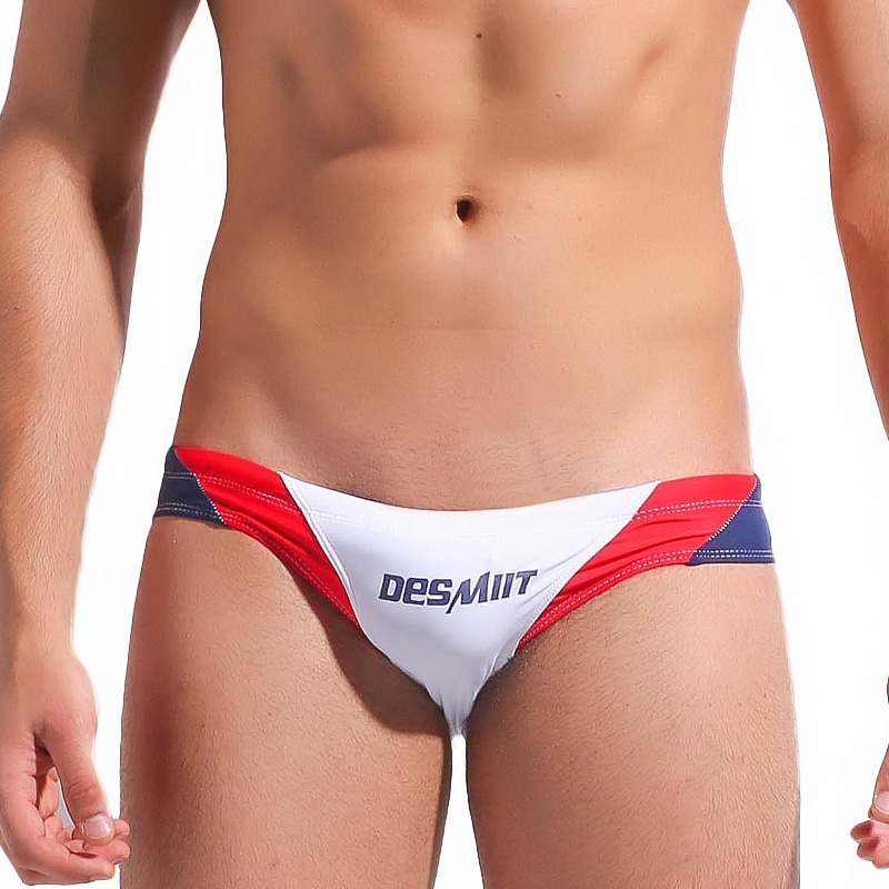 新款三角泳裤男 DESMIIT男士泳裤 低腰性感带排水线比基尼男泳裤