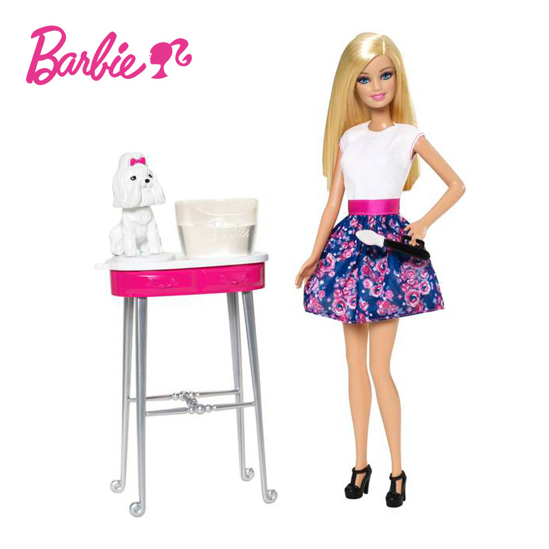 新品芭比变色狗狗套装礼盒Barbie娃娃公主换装女孩玩具礼物CFN40