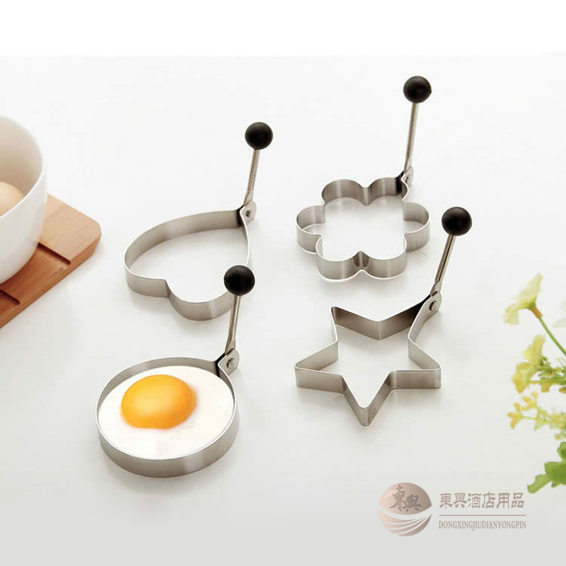 爱心煎蛋模型 创意加厚不锈钢模具煎蛋器儿童食物模具DIY四件套装