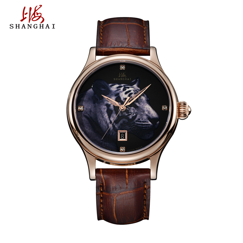 上海牌手表正品 男士自动机械表 中国传统文化 生肖系列腕表