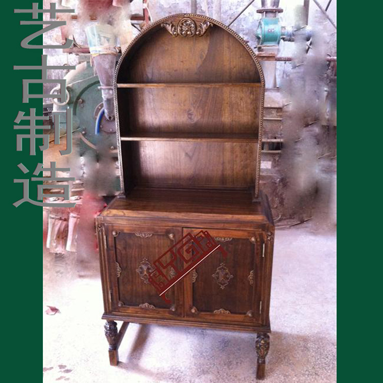 老上海西洋海派古典装饰柜民国文件柜新中式工业风榆木家具