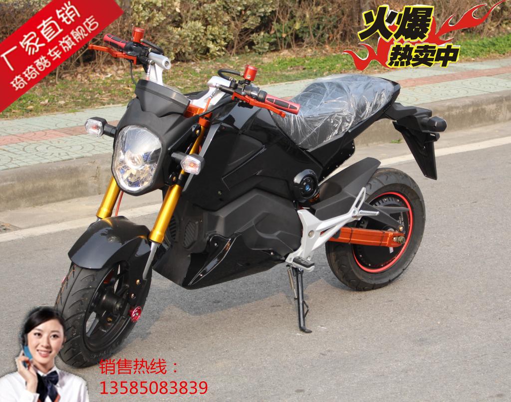 新款小猴子M3电动车鬼火摩托车电摩街跑踏板摩托车电动摩托车赛车
