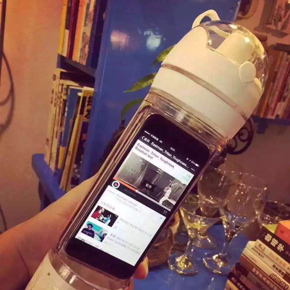 多功能运动水杯水壶iphone6时尚创新便携进口tritan水壶特价包邮
