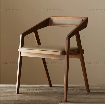 美式铁艺实木餐椅复古靠背餐椅休闲咖啡厅办公椅电脑椅餐厅椅
