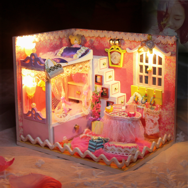 公主屋DIY小屋子模型公主小房子创意手工礼物9岁女孩生日玩具女生