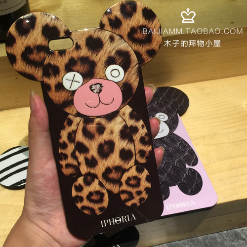 韩国代购正品大头熊手机壳iPhone6 plus立体耳朵保护套苹果6外壳