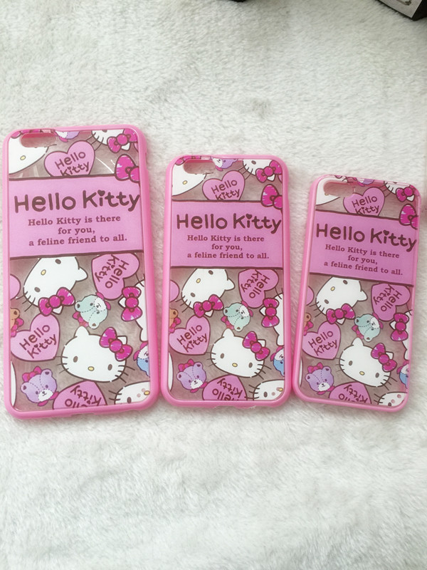 iPhone5、6、6plus卡通边软Kitty系列！