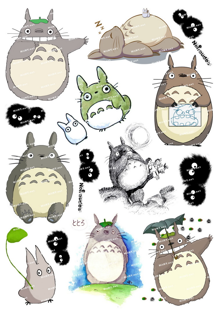 中号F0007-01龙猫Totoro动漫笔记本手帐日记手机手机旅行箱贴纸