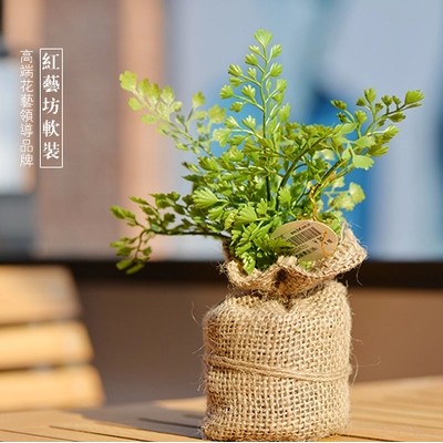 2014新款款台湾进口高档绿色9寸铁线蕨盆高仿真绿植仿真植物盆景