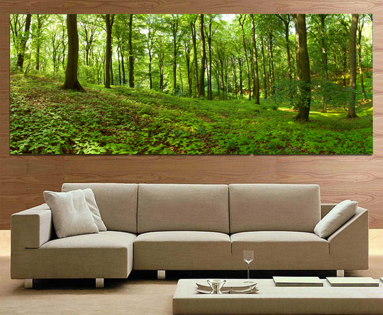 大型壁画客厅墙纸卧室简约电视沙发床头背景墙壁纸森林防水无纺布