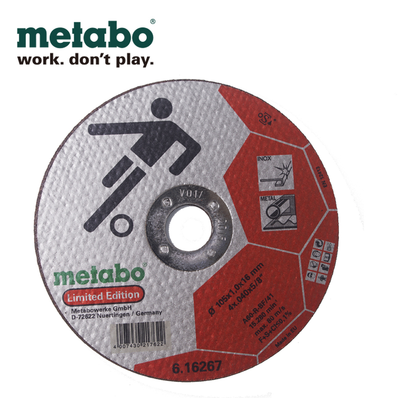 Metabo/麦太保 德国原装进口金属不锈钢切割片100mm角磨机专用