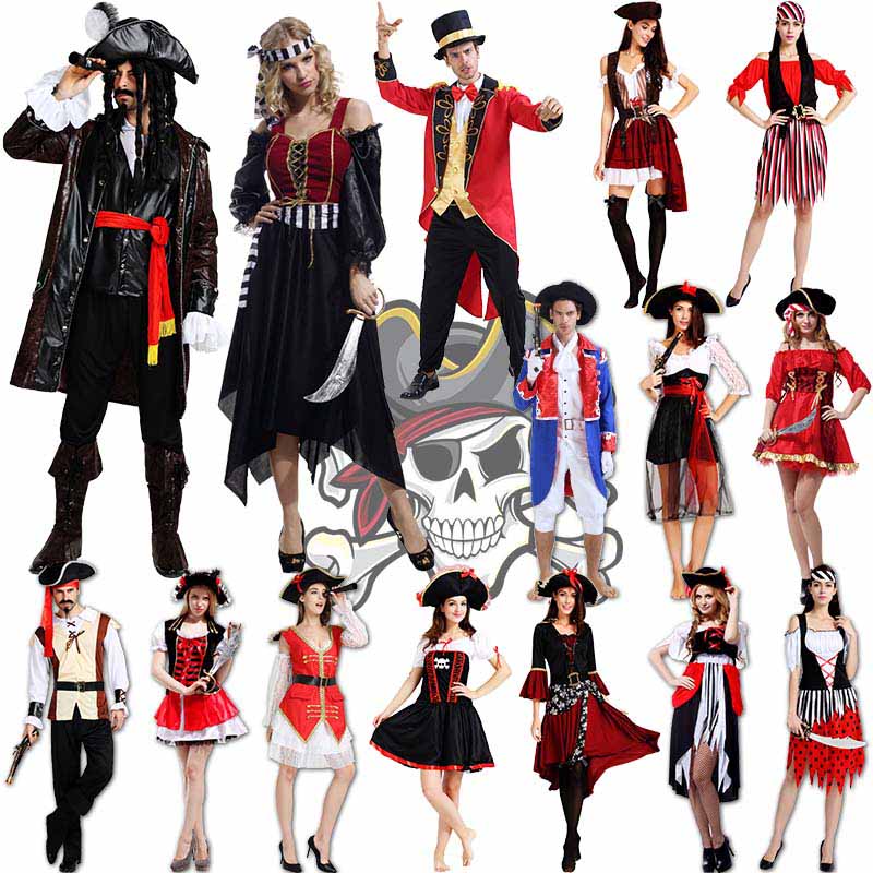 万圣节成人男女cos加勒比海盗衣服 化妆舞会杰克船长cosplay服装