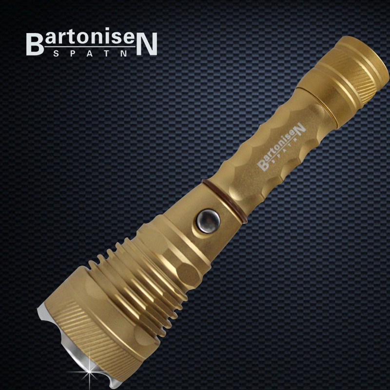 BartoniseN多功能户外野营强光防水手电筒 夜骑可充电照明手电