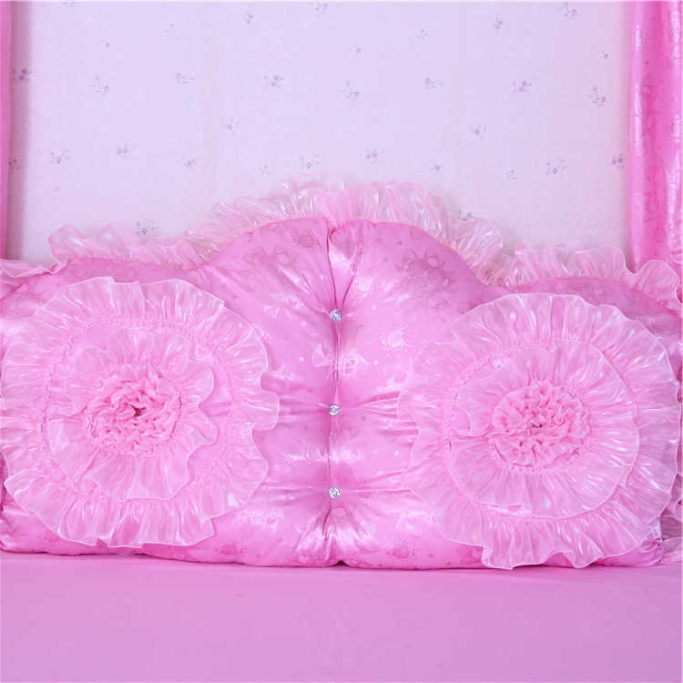 韩版全棉床头软包粉色靠垫大靠背公主双人长靠枕可拆洗靠枕床头靠