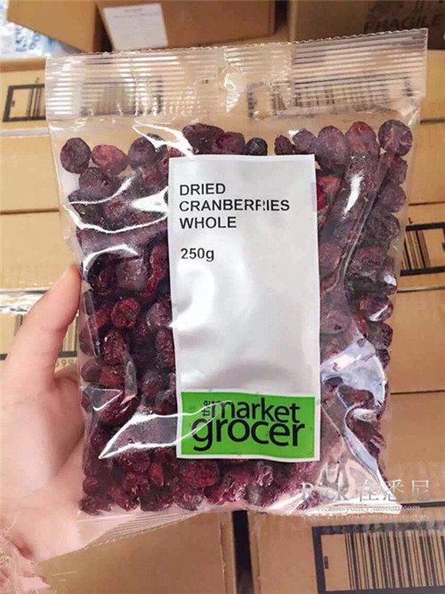 澳洲直邮 market grocer 天然蔓越莓干 整粒干果脯 250g 3袋包邮