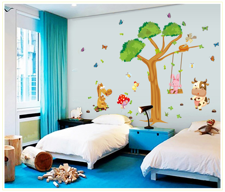卡通墙贴儿童房间贴画墙画墙上贴纸 可移除可爱家居饰品装饰壁贴